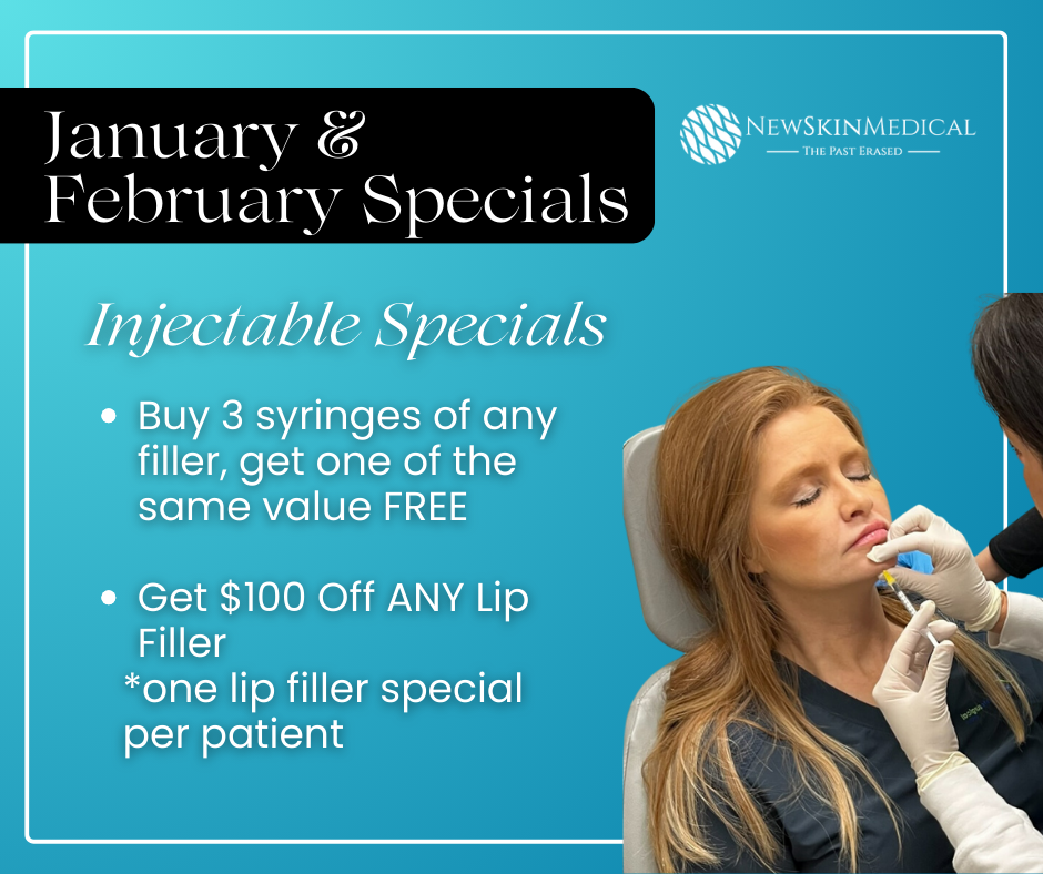 Buy 3 syringes of any filler, get one of the same value FREE Get $100 Off ANY Lip Filler *one lip filler special per patient